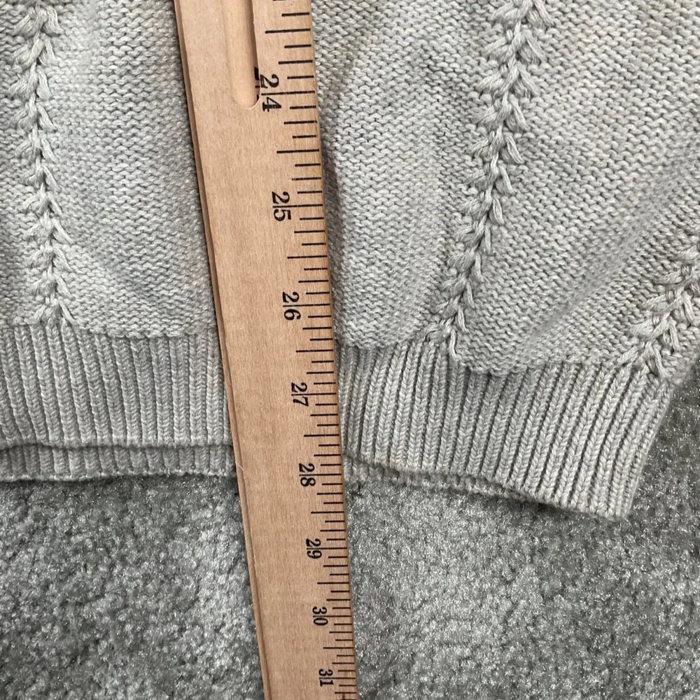 Tommy Bahama Mens V-Neck Cable Knit Sweater Vest Gray RN‎ 86549 Large